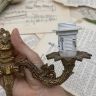 Бра настенное на 2 лампы 24 см бронза Франция  