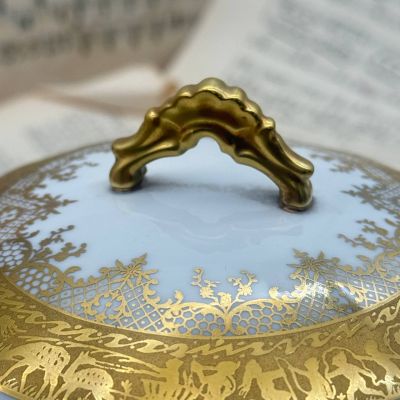 Бульонница с крышкой на блюде DW Karlsbader Wertarbeit 400 мл Германия 