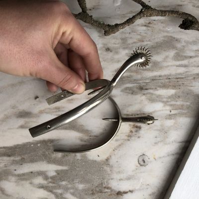 Шпоры на сапоги, пара сталь хромирование