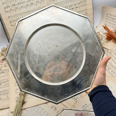 Блюдо поднос подстановочное 33 см серебрение