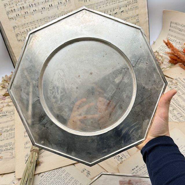 Блюдо поднос подстановочное 33 см серебрение