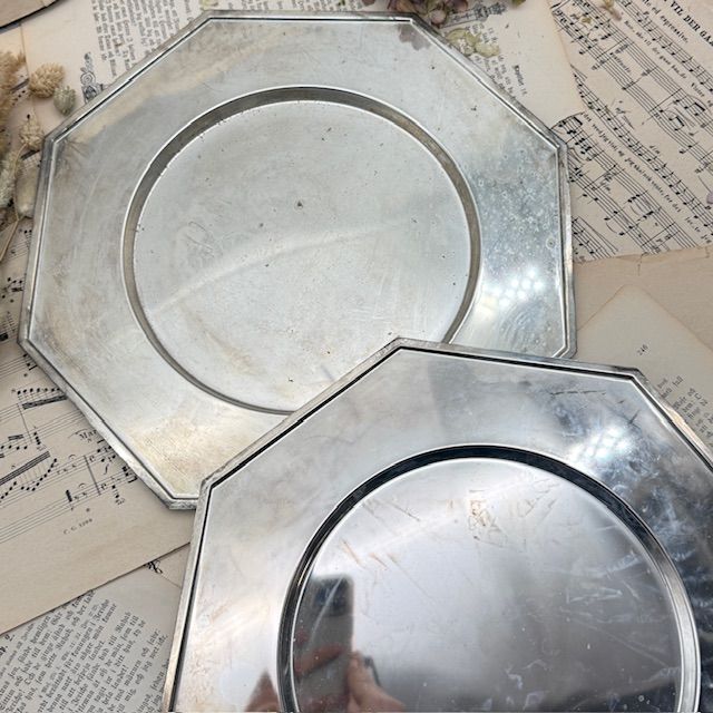 Блюдо поднос подстановочное 33 см серебрение