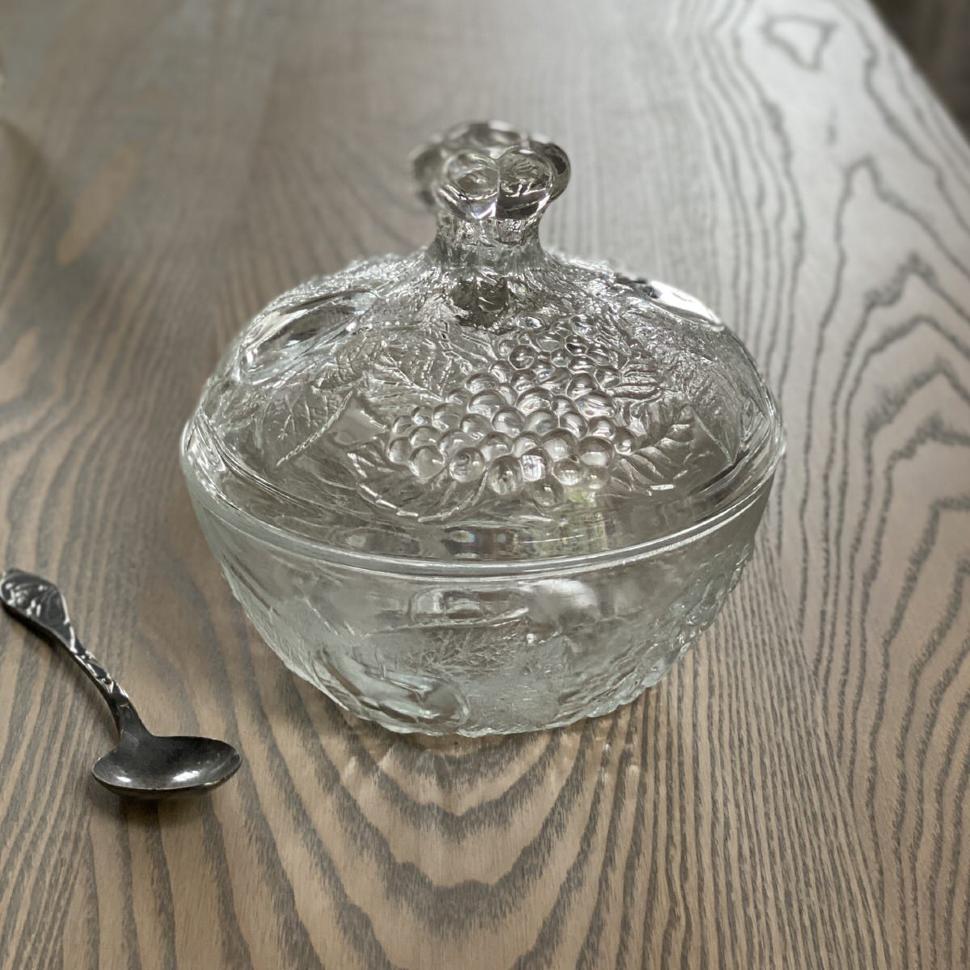 Икорница бонбоньерка с крышкой 13 см хрусталь