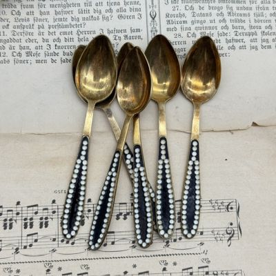 Ложка чайная 12 см серебро 916 пробы позолота 1956-1958 г.г. СССР