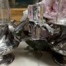 Сервировочный набор Круэт Christofle Gallia 26 см серебрение стекло Франция начало XX века