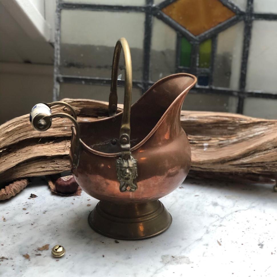 Зольник с керамической ручкой медь 1 л