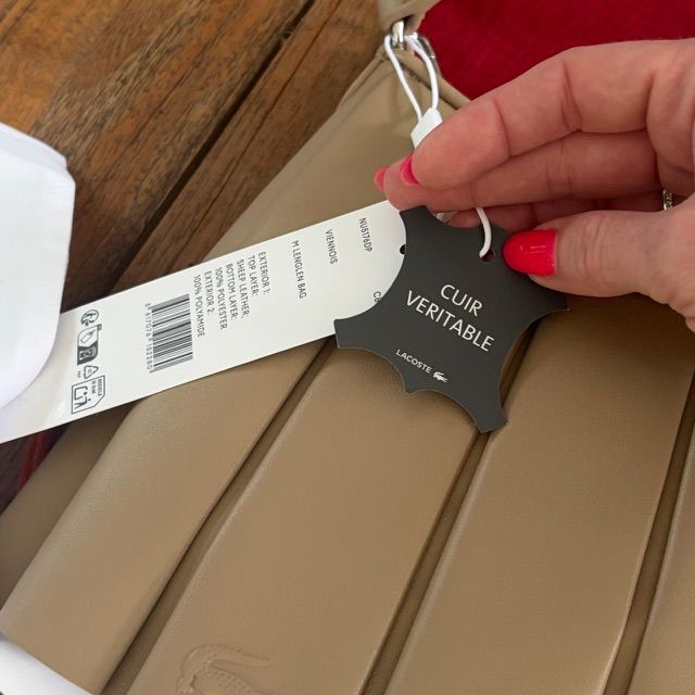 Сумка Lacoste Lenglen Роллан Гаррос 2026 медиум кожа