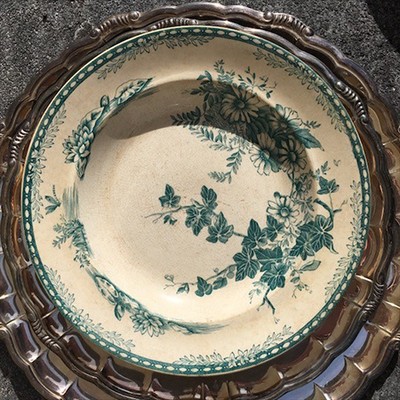 Тарелка глубокая Gustavsberg Flora 24 см Швеция уценка