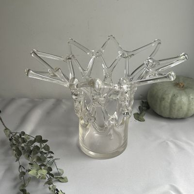 Ваза дизайнерская Цветок 32 см хрусталь уценка