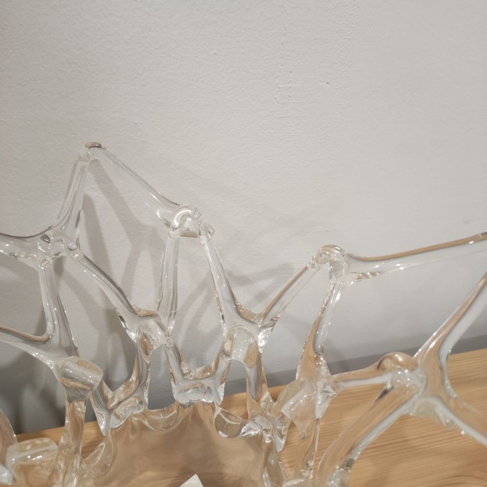 Ваза дизайнерская Цветок 32 см хрусталь уценка