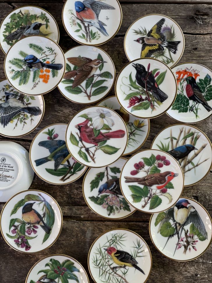 Тарелка 8 см Franklin Songbirds 1981 Yellowhammer