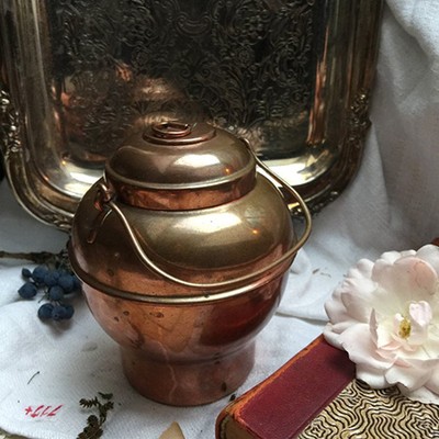 Бидон медный малый с подвижной ручкой