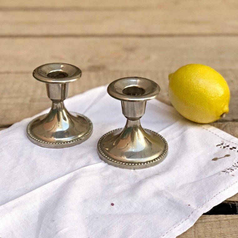 Подсвечник на одну свечу серебрение