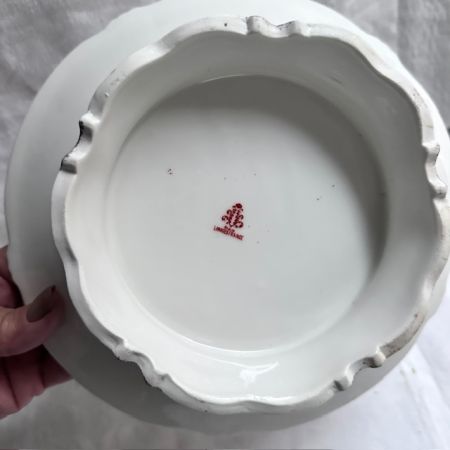 Фруктовница Limoges Фиалка 22 см фарфор 1899 гг. Франция