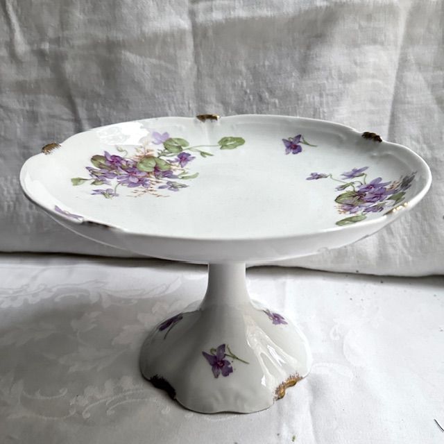 Фруктовница Limoges Фиалка 22 см фарфор 1899 гг. Франция