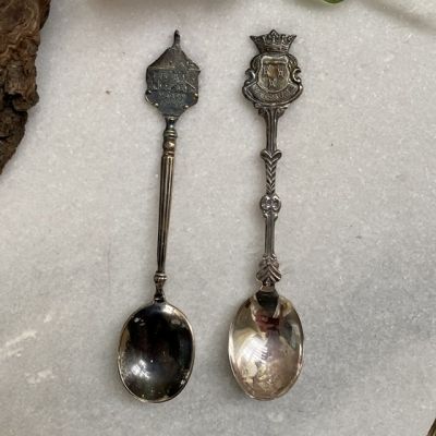 Ложка округлая набор 2 шт. старинные