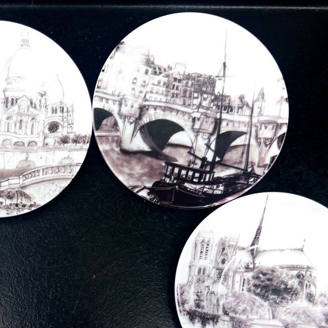 Розетка блюдце Chriss G. Collection Мост 11 см фарфор Франция