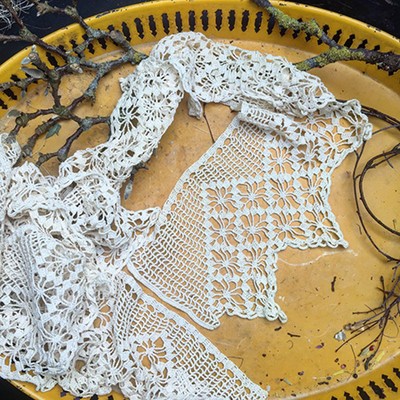Кружево старинное широкое Ручная работа 2,3 метра