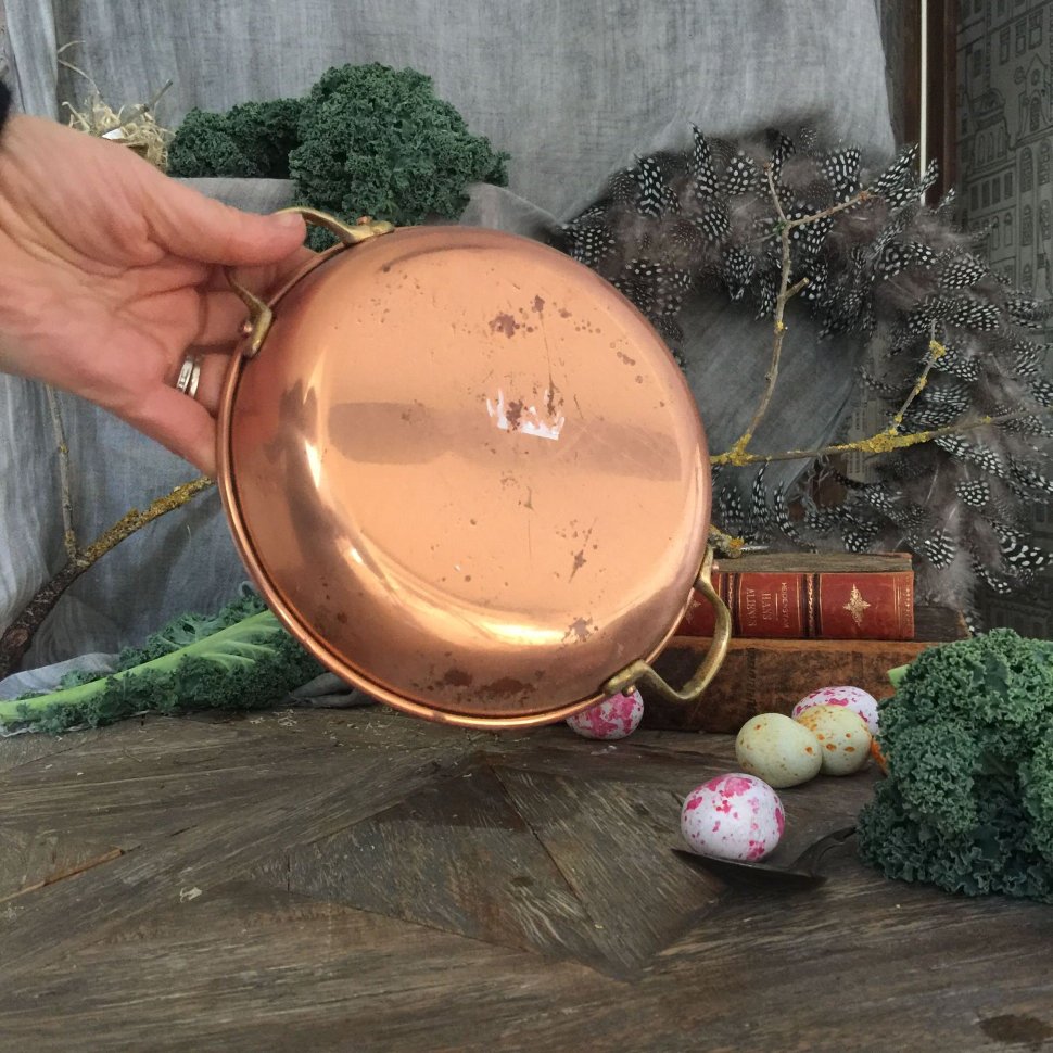 Сковорода с латунными ручками малая 16,5 см