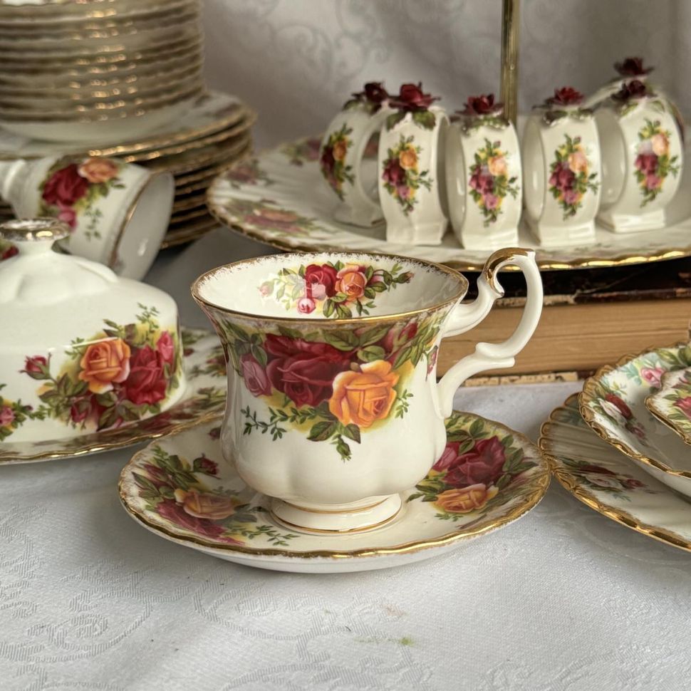 Кофейная пара 125 мл Royal Albert Old Country Roses Англия