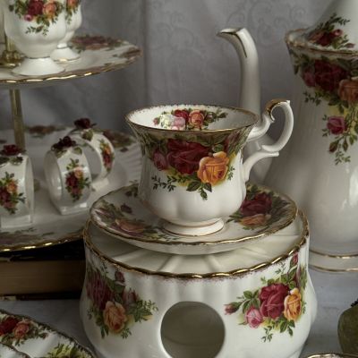 Кофейная пара 125 мл Royal Albert Old Country Roses Англия