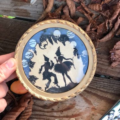 Картина силуэт 11 см бумага дерево