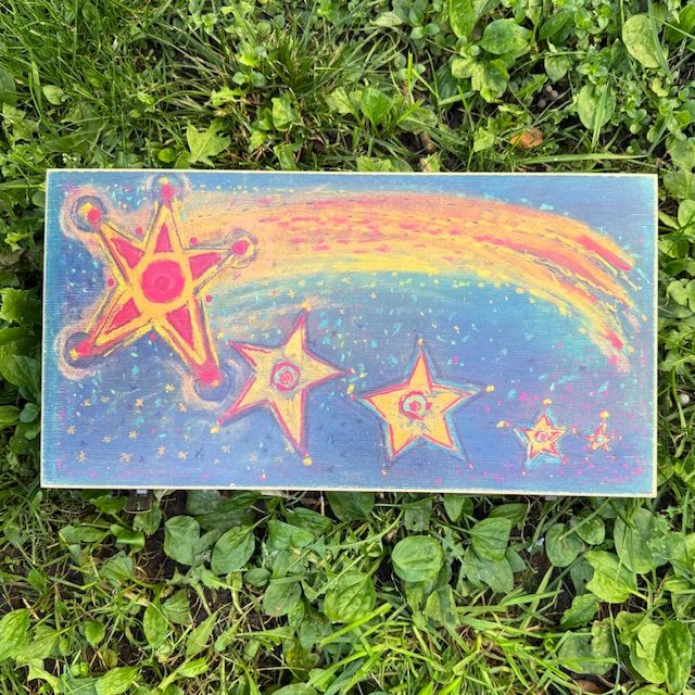 Елочная игрушка Kamozja Family набор 4 шт стекло ручная роспись