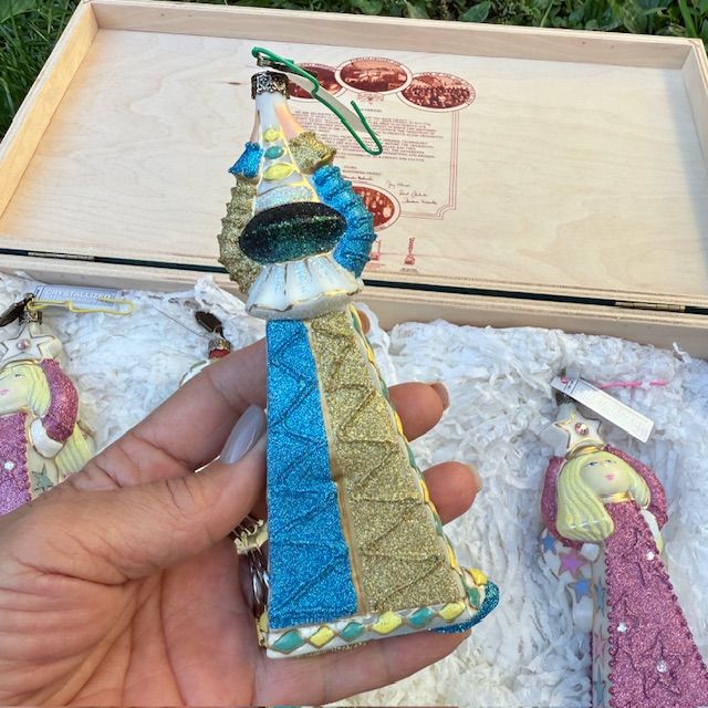 Елочная игрушка Kamozja Family набор 4 шт стекло ручная роспись