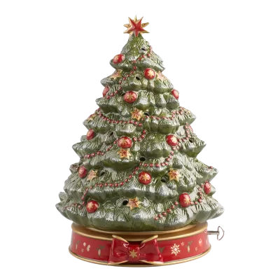 Статуэтка музыкальная подсвечник ВиллеройБох Toys Delight Новогодняя ель 33 см фарфор Германия