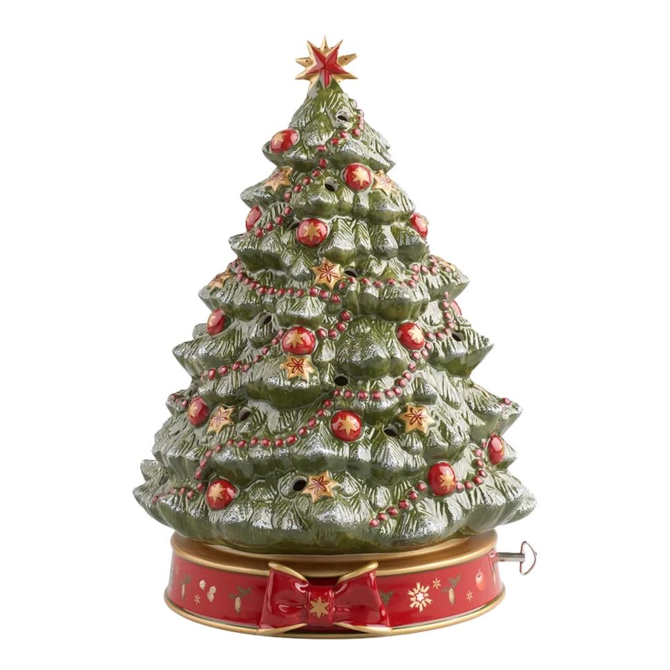 Статуэтка музыкальная подсвечник ВиллеройБох Toys Delight Новогодняя ель 33 см фарфор Германия