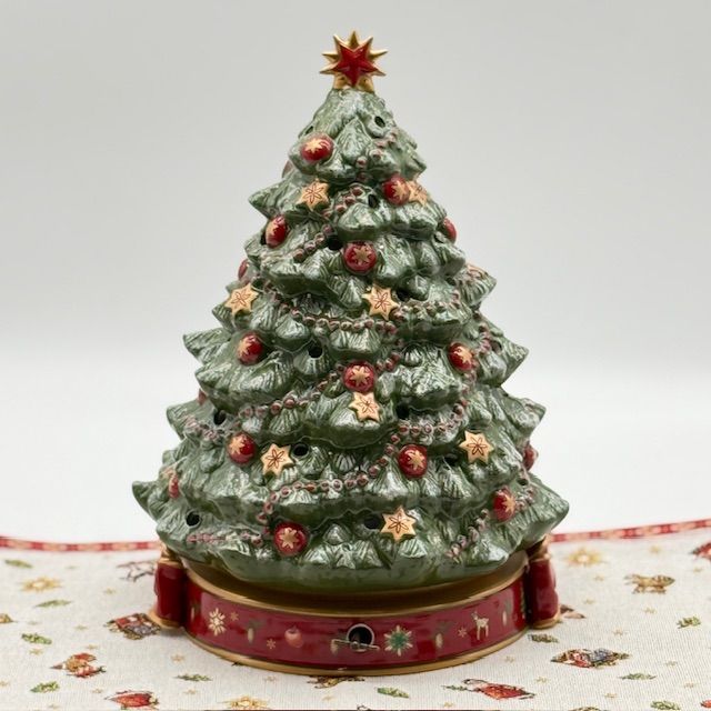 Статуэтка музыкальная подсвечник ВиллеройБох Toys Delight Новогодняя ель 33 см фарфор Германия