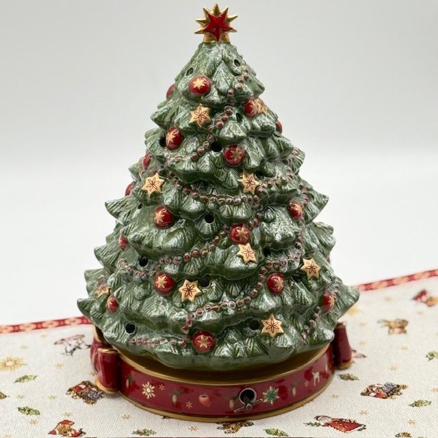 Статуэтка музыкальная подсвечник ВиллеройБох Toys Delight Новогодняя ель 33 см фарфор Германия