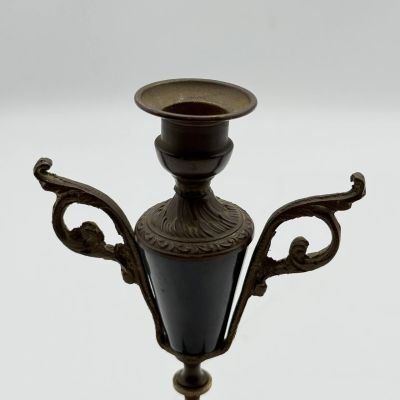 Подсвечник на одну свечу Ваза XIX век мрамор латунь