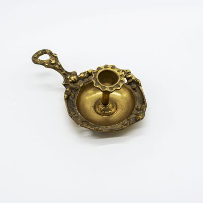 Подсвекчник с блюдцем и ручкой Барочный