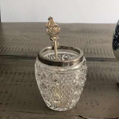 Сахарница без крышки, стекло