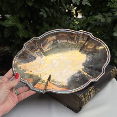 Блюдо под фрукты MILLS 32 см серебрение Франция