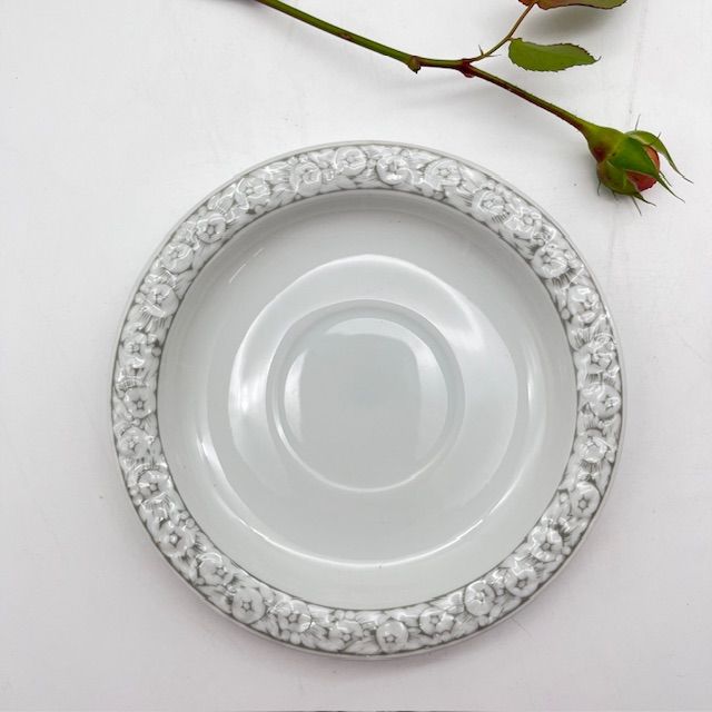 Чайная пара Rosenthal Maria Classic Rose серый край 200 мл Германия 