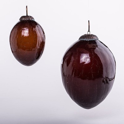 Новогодний шар элипс большой стекло