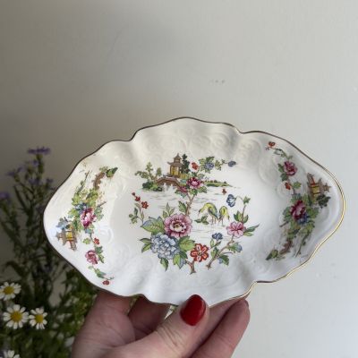 Блюдо Crown Staffordshire Pagoda 17 см костяной фарфор Англия