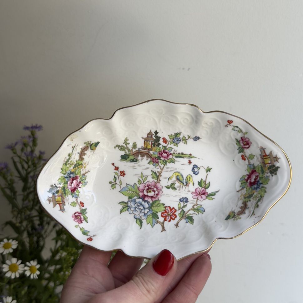 Блюдо Crown Staffordshire Pagoda 17 см костяной фарфор Англия