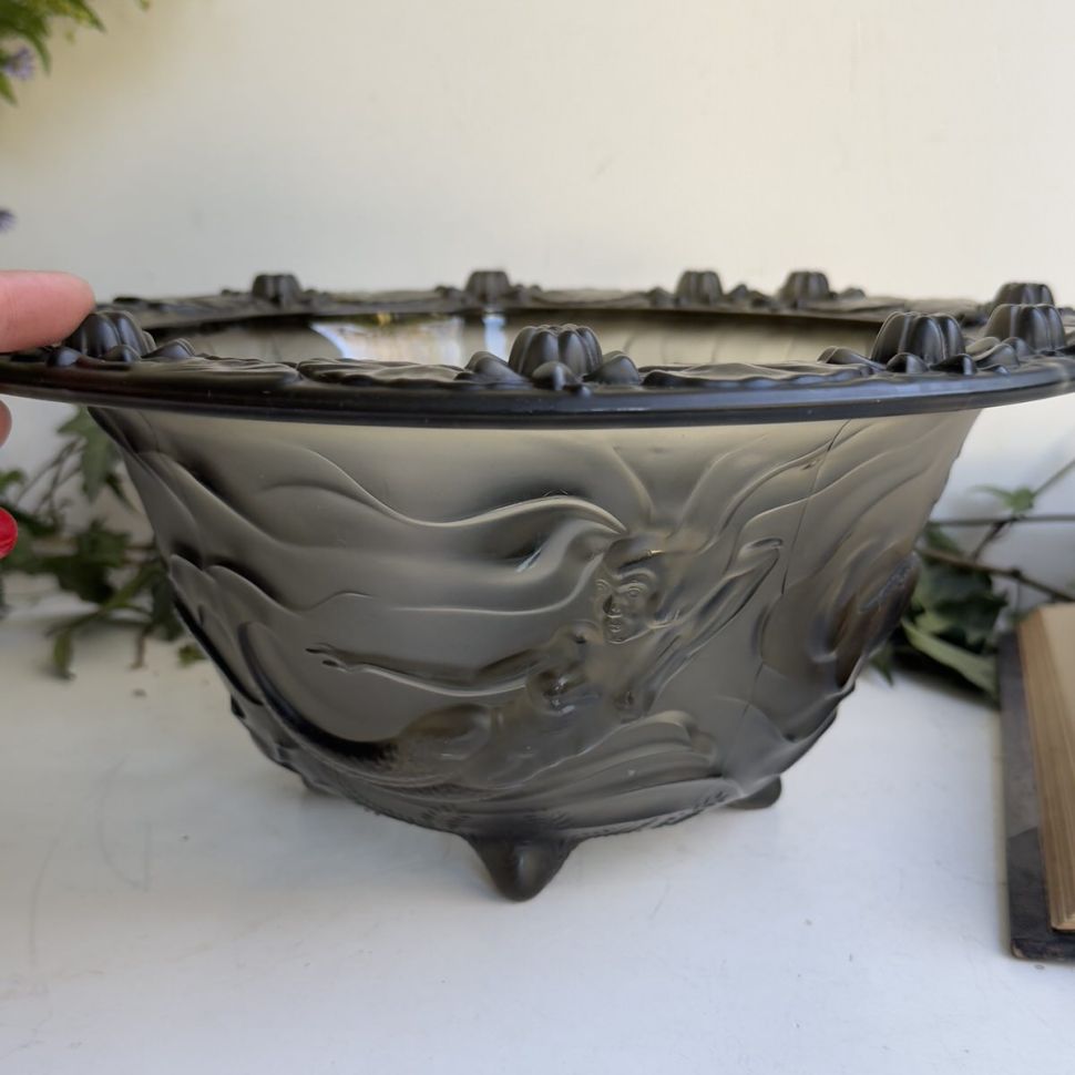 Ваза фруктовница Josef Inwald Barolac Русалка 32 см Чехословакия 30-е гг. Ардеко