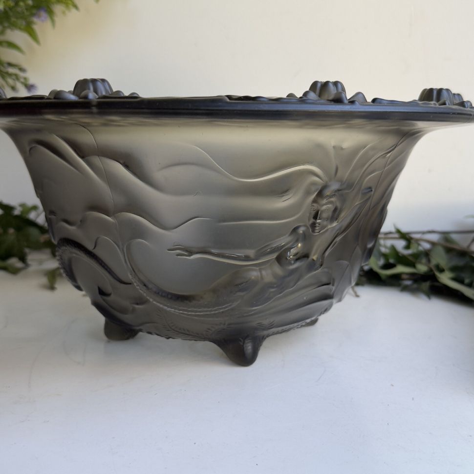 Ваза фруктовница Josef Inwald Barolac Русалка 32 см Чехословакия 30-е гг. Ардеко