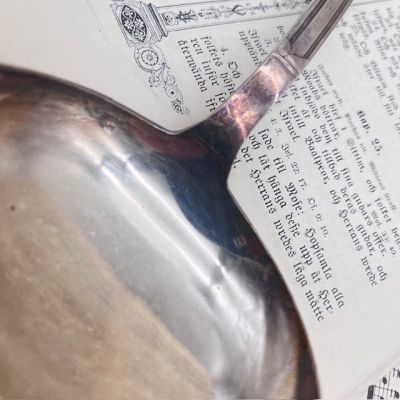 Половник 31 см серебрение Франция