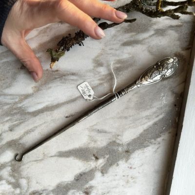 Крючок для кодлера серебро и сталь ангел
