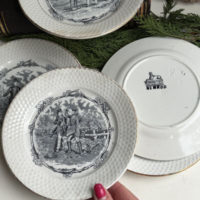 Тарелка говорящая P. Regout Maastricht 18 см Голландия середина 19 в.