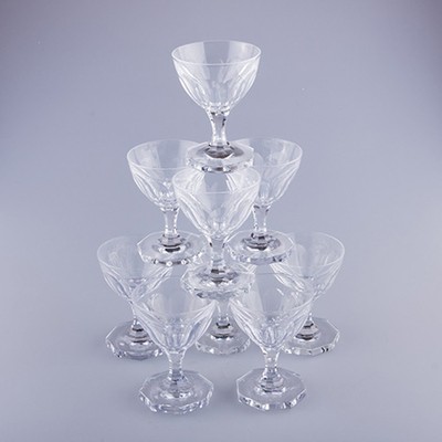 Рюмка хрусталь 9 см с 6-ти гранником основанием Швеция