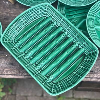 Блюдо 33 см Спаржа керамика Франция