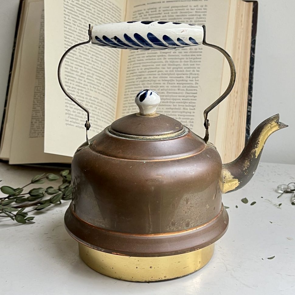 Чайник 1,7 л медь с керамической ручкой Голландия