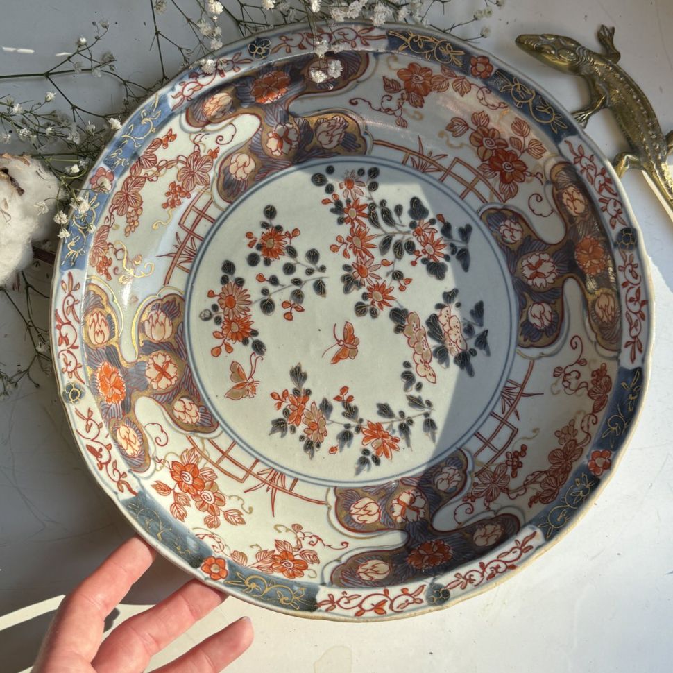 Блюдо Imari 27 см фарфор Япония 200 лет 