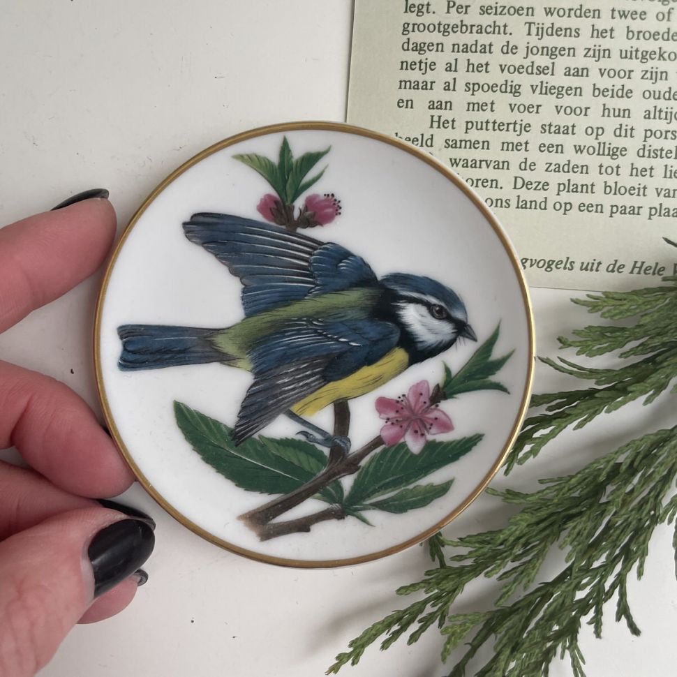 Тарелка 8 см Franklin Songbirds 1981 Blue tit